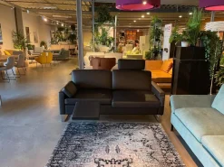 Sofa Alba 55 70 Leder Unit 5423 10 Schwarz Metallkufe Verchromt Glänzend Inkl Sitztiefenverstellung