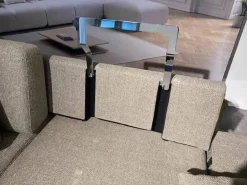 Sofa Alba All In One 67608 Stoff 2480 23 Grau Winkelfuß Verchromt Pulverbeschichtet Mit Kissen