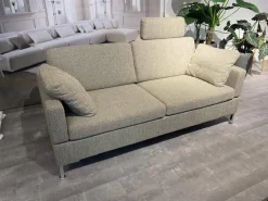 Sofa Alba All In One 67608 Stoff 2480 23 Grau Winkelfuß Verchromt Pulverbeschichtet Mit Kissen