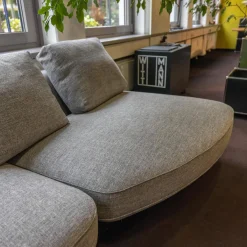 Sofa Andes Bezug Stoff Gent Grau Füße Pulverbeschichtet Schwarz Grau