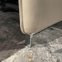 Sofa Avantgarde 965 Bezug Leder 43 210 Pearl Beige Kufe Hochglanz Mit Motorischer Sitz Und Rückenverstellung