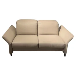 Sofa Avantgarde 965 Bezug Leder 43 210 Pearl Beige Kufe Hochglanz Verchromt