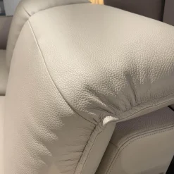 Sofa Avantgarde 965 Bezug Leder 43 210 Pearl Beige Kufe Hochglanz Verchromt