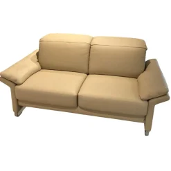 Sofa Avantgarde Leder 43 Pearl 210 Beige Gestell Metall Hochglanz
