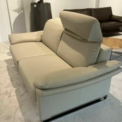 Sofa Avantgarde Leder 43 Pearl 210 Beige Gestell Metall Hochglanz