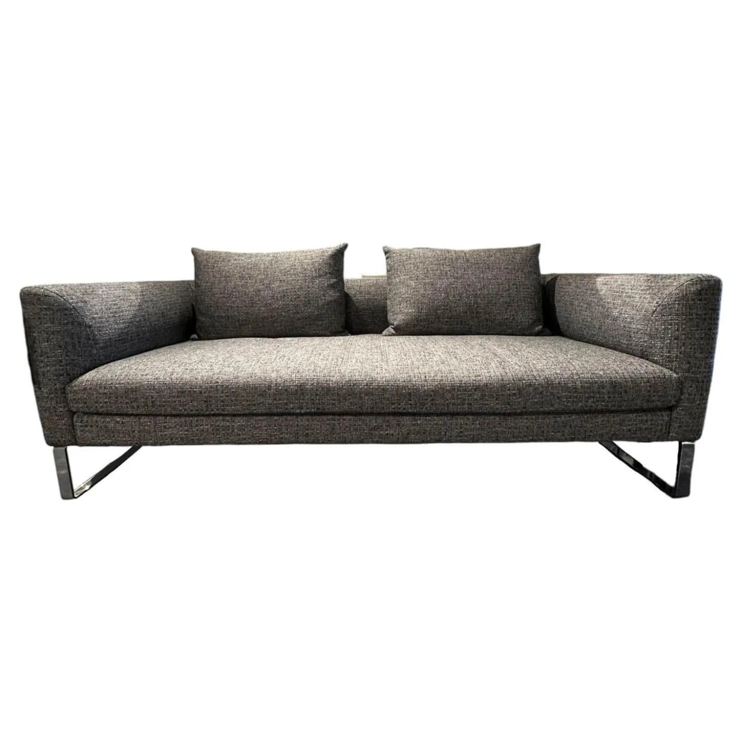 Sofa Avola Stoff Prime Anthrazit Grau Gestell In Chromkufe