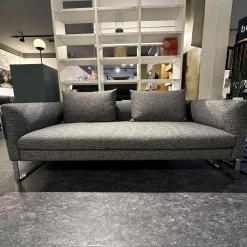 Sofa Avola Stoff Prime Anthrazit Grau Gestell In Chromkufe