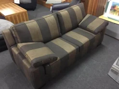 Sofa Bella Vista Stoff Stripes Anthrazit Und Taupe Beige Grau
