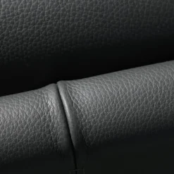 Sofa Bellice 679 B20 Vollnarbenleder Raffino 109 Shark Schwarz Grau Gestell Epoxy Granite Matt