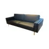 Sofa Bellice 679 Leder Senso Schwarz Füße Sobrio Aluminium
