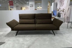 Sofa Ceda Stoff 20 Sherpa 84 Braun Rot Gestell Metall Schwarz Matt Pulverbeschichtet Inklusive Kissen