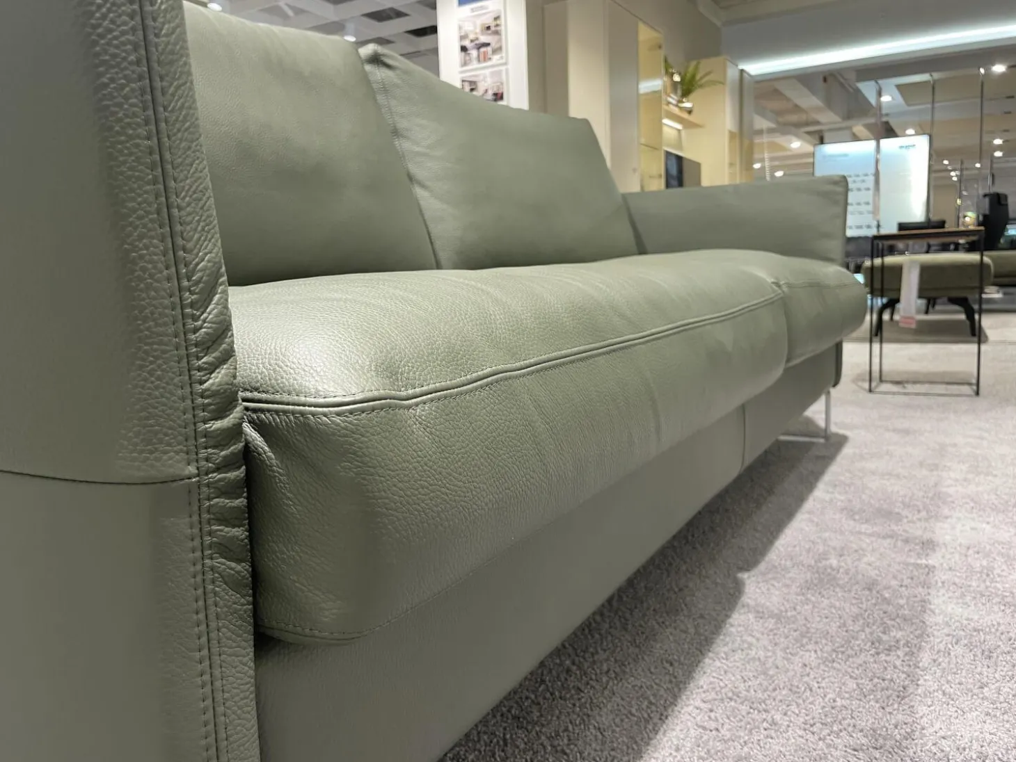 Sofa Classics CL990 R Leder 170 163 Olive Grün Kufe Metall