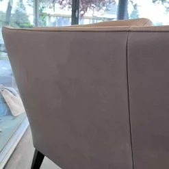Sofa Coco Reines Anilin Leder Java Basalt Füsse Holz Wengefarbig Gebeizt