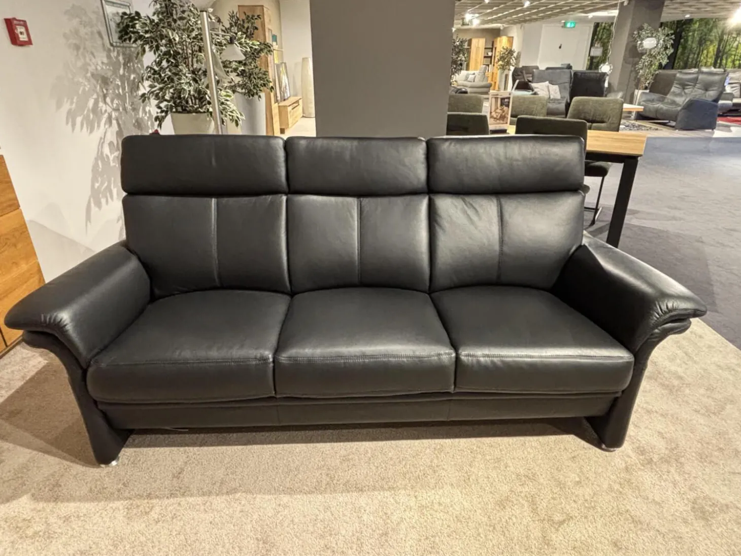 Sofa Colorado Leder Rodeo 9110 050 Schwarz Metallfuß M03