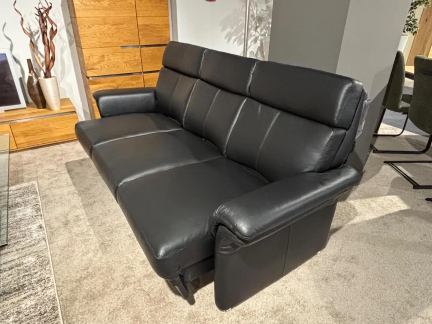 Sofa Colorado Leder Rodeo 9110 050 Schwarz Metallfuß M03