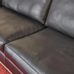Sofa Conseta Bezug Leder Puro 458 Schwarz Chromkufen