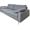 Sofa Conseta Bezug Stoff 5010 Anthrazit Schmalfuß Chrom Bodenfrei Inklusive 2 Kissen