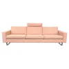 Sofa Conseta Bezug Stoff A0316 Canvas 100 614 Rosa Metallkufe Verchromt Inklusive Kopfstütze