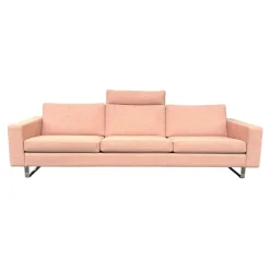 Sofa Conseta Bezug Stoff A0316 Canvas 100 614 Rosa Metallkufe Verchromt Inklusive Kopfstütze