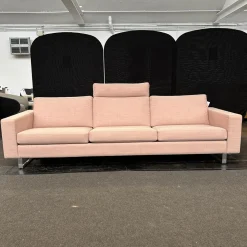 Sofa Conseta Bezug Stoff A0316 Canvas 100 614 Rosa Metallkufe Verchromt Inklusive Kopfstütze