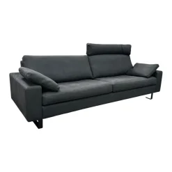 Sofa Conseta Leder 423 Schwarz Gestell Metallkufen Schwarz Pulverbeschichtet Inklusive Kissen
