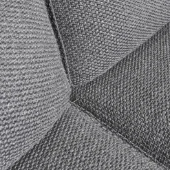 Sofa Conseta Stoff 5010 Anthrazit Schmalfuß Metall Verchromt mit Kissen und Kopfstütze