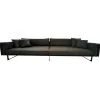 Sofa Cube Air Stoff Mara IP1763 494 Grau Füße Metallkufe Schwarz Mit Kissen