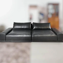 Sofa Cube Lounge Leder Space Schwarz