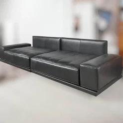 Sofa Cube Lounge Leder Space Schwarz