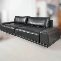 Sofa Cube Lounge Leder Space Schwarz