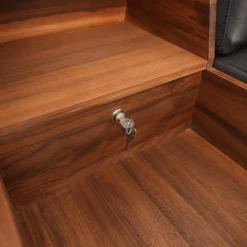 Sofa Deep Space Leder Jumbo 5662 22 Dunkelbraun Nussbaum