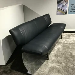 Sofa Devon 3-Sitzer Leder 14410 Raffino 130 Dragonfly Schwarz