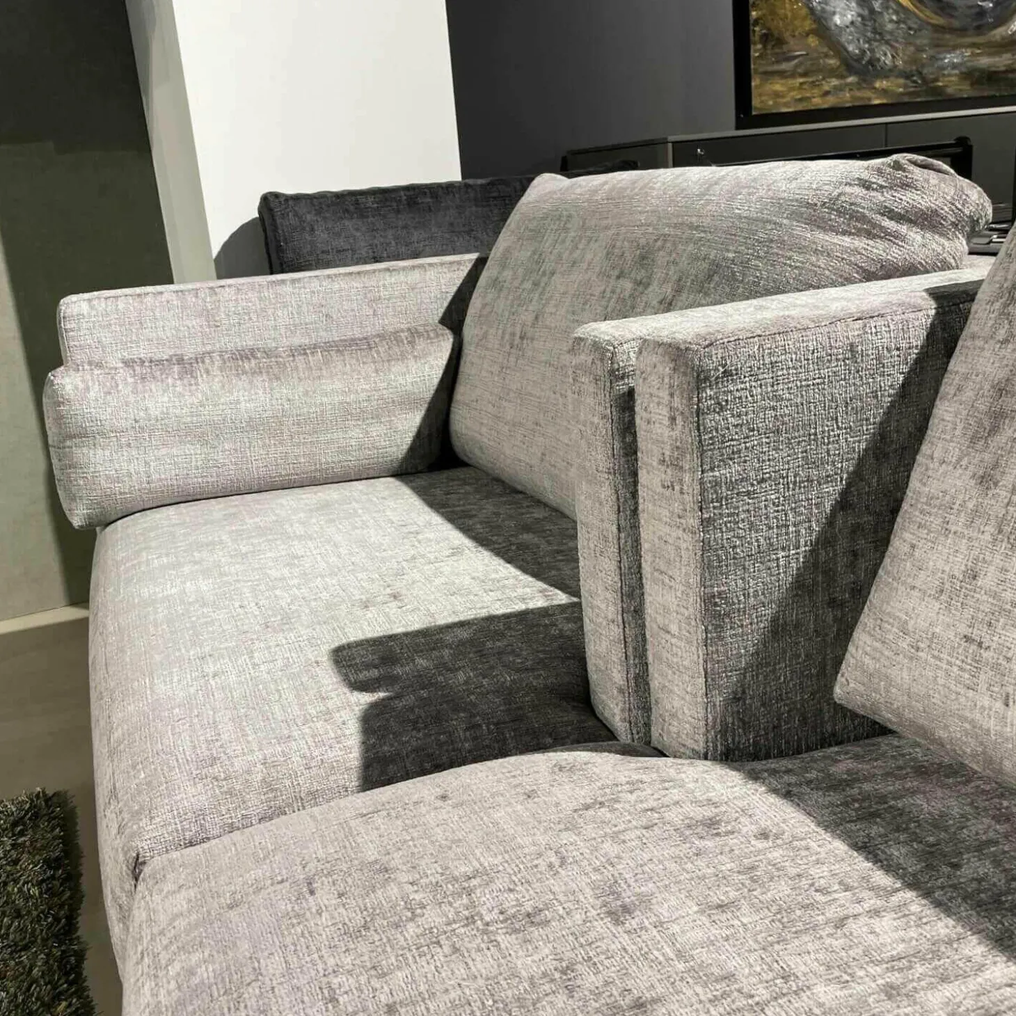 Sofa Doppelsitzer Seat Indigo Stoff 23092 Mit 2 Zierkissen