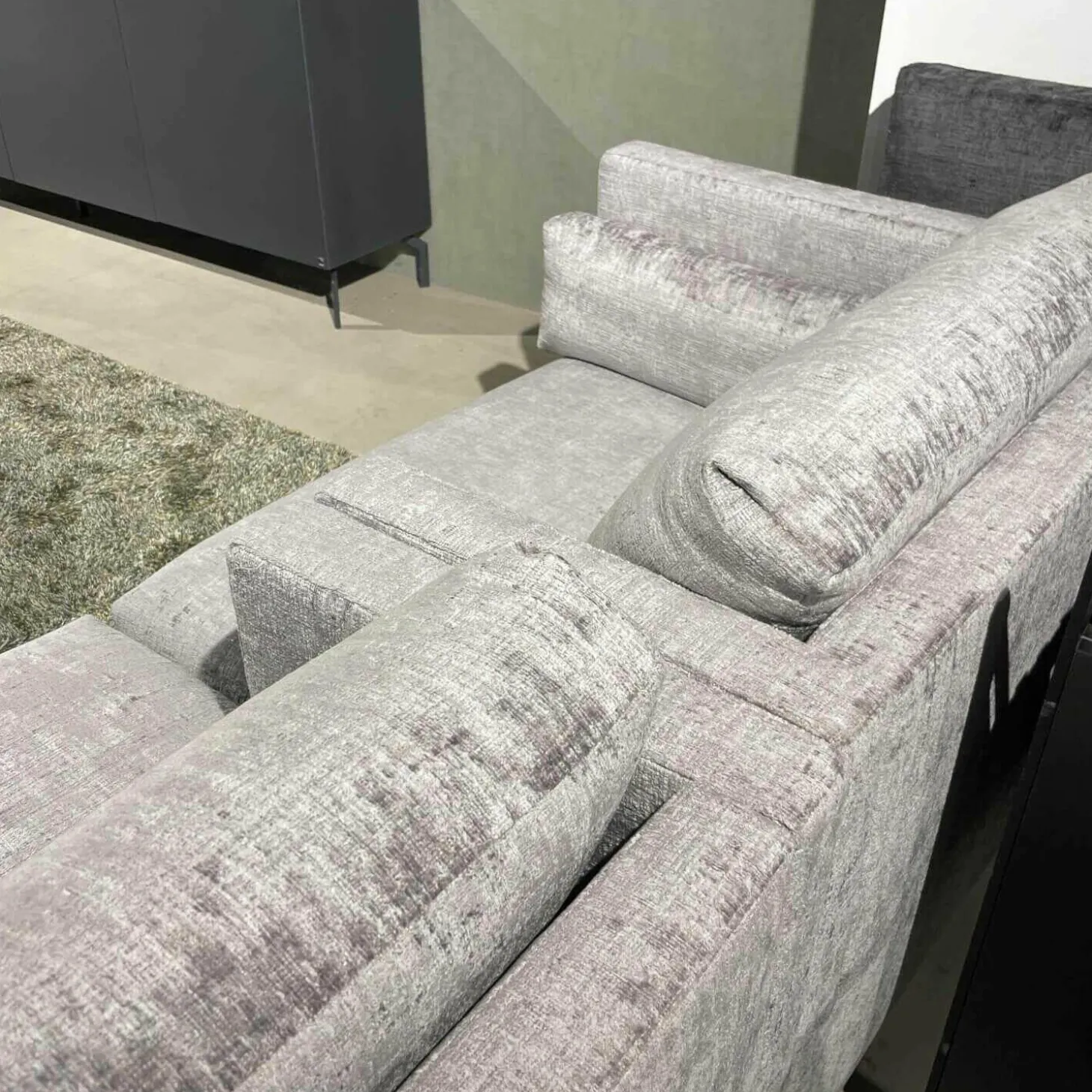 Sofa Doppelsitzer Seat Indigo Stoff 23092 Mit 2 Zierkissen