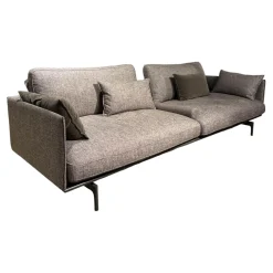 Sofa Dreisitzer Liv Stoff 17.046 Beigegrau Gestell Aluminium Feinstrukturiert Pulverbeschichtet Matt Umragrau