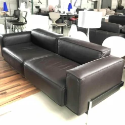 Sofa DS 0022/323 Leder Touch Espresso Gestell Metall