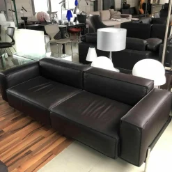 Sofa DS 0022/323 Leder Touch Espresso Gestell Metall