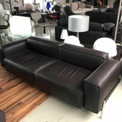Sofa DS 0022/323 Leder Touch Espresso Gestell Metall