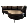 Sofa DS-167 Leder Select 2477 Cigarro Braun Füße Edelstahl Poliert Rücken Umlaufend Verschiebbar