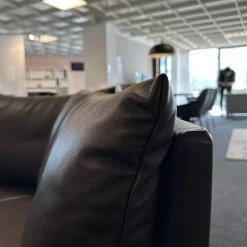 Sofa DS-167 Leder Select 2477 Cigarro Braun Füße Edelstahl Poliert Rücken Umlaufend Verschiebbar