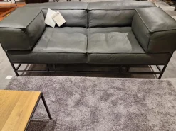 Sofa Easy Pieces 2 Leder La Plume 5663 99 Anthrazit Rahmen Schwarz Pulverbeschichtet