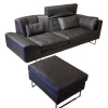 Sofa Embrace Bezug 54230010 Unit Schwarz Kufe Verchromt Glänzend Mit Hocker