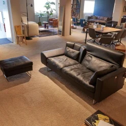 Sofa Embrace Bezug 54230010 Unit Schwarz Kufe Verchromt Glänzend Mit Hocker