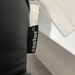 Sofa Enna Leder L40 Rancho Nero WR51 Schwarz Metallkufe Metallfuß Chrom Mit Kopfstütze