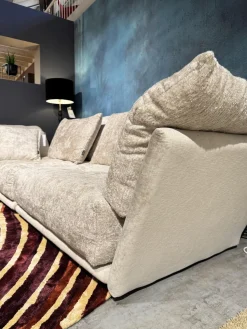 Sofa Esfera Stoff 66 Grau Vintage Velvet 65 Moonlight mit 3 Kissen