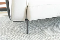 Sofa Estendo 003 Stoff Shore Steel S25 Grau Gestell Aluminium Smoke 01 Schwarz Pulverbeschichtet