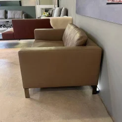 Sofa Foster 503 20 Leder Elen Fango Braun Gestell Schwarz Verchromt Inklusive Kunststoffgleiter