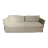 Sofa Fox Bezug Stoff Santos Taupe Beige Füße Metall Inklusive 2 Rückenkissen