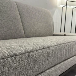 Sofa Glove 8950 SO140 Stoff Bembebis C0720 Grau Untergestell Lackiert Bronze