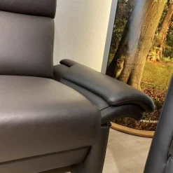 Sofa Gomera Zweisitzer Leder 18/7106 Dunkelbraun Savana 2 Armlehnen abklappbar